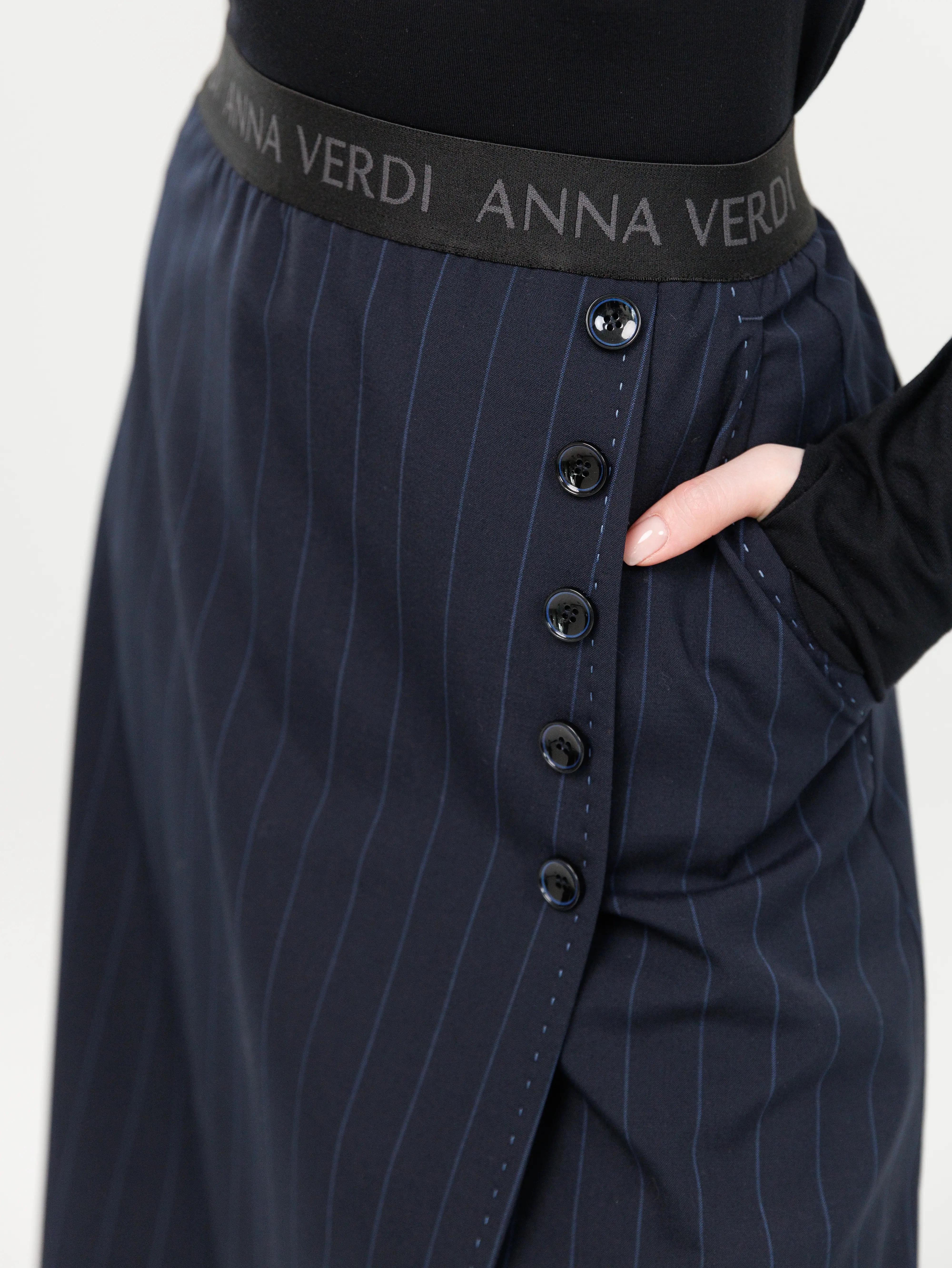 Юбка с запахом и драпировкой - купить в интернет-магазине Anna Verdi
