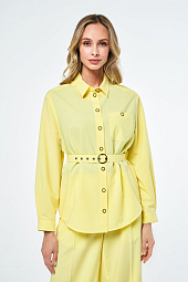 Блуза желтая с поясом 